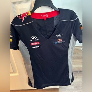 Women V neck Red Bull racing shirt